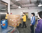 Inspection of the handling of dangerous goods.