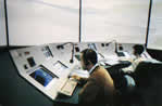Training of ATC staff at simulator.