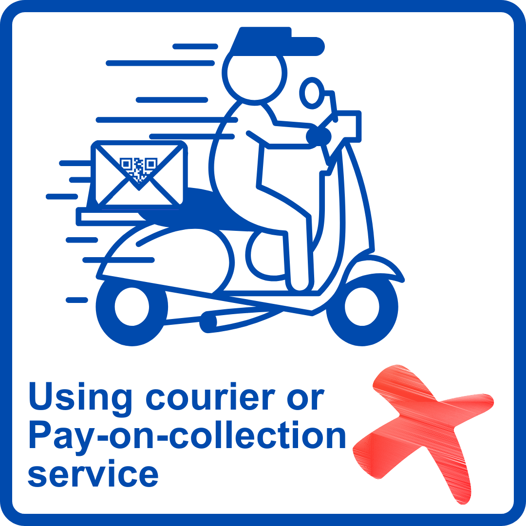 Will no use courier or Pay-on-collection service