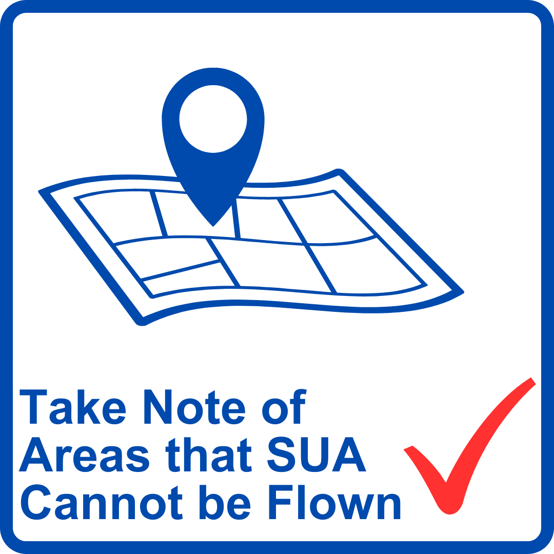 Take Note of Areas that SUA Cannot be Flown