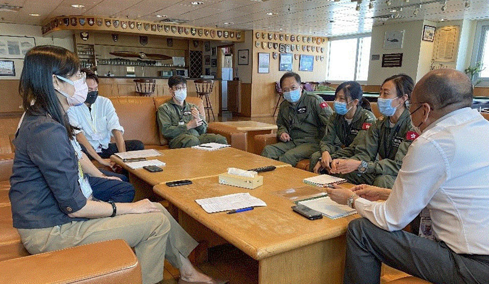 The CAD electronics engineers and air traffic controllers reviewed test scenarios with the GFS pilots for verifying the reinforced safety alerts in the A-SMGCS.